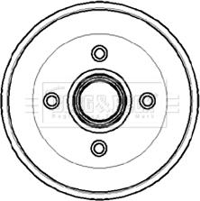 Borg & Beck BBR7024 - Тормозной барабан autospares.lv