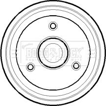 Borg & Beck BBR7071 - Тормозной барабан autospares.lv