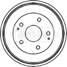 Borg & Beck BBR7147 - Тормозной барабан autospares.lv