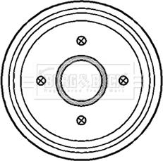 Borg & Beck BBR7154 - Тормозной барабан autospares.lv