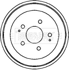 Borg & Beck BBR7151 - Тормозной барабан autospares.lv