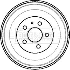 Borg & Beck BBR7100 - Тормозной барабан autospares.lv