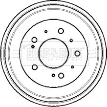 Borg & Beck BBR7101 - Тормозной барабан autospares.lv