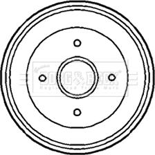 Borg & Beck BBR7188 - Тормозной барабан autospares.lv