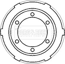 Borg & Beck BBR7187 - Тормозной барабан autospares.lv