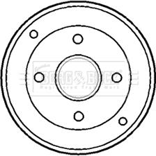 Borg & Beck BBR7134 - Тормозной барабан autospares.lv