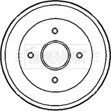 Borg & Beck BBR7135 - Тормозной барабан autospares.lv