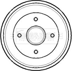 Borg & Beck BBR7138 - Тормозной барабан autospares.lv