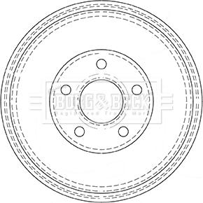 Borg & Beck BBR7137 - Тормозной барабан autospares.lv