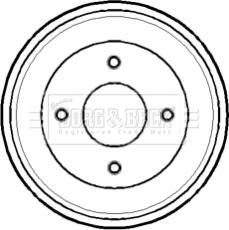 Borg & Beck BBR7129 - Тормозной барабан autospares.lv