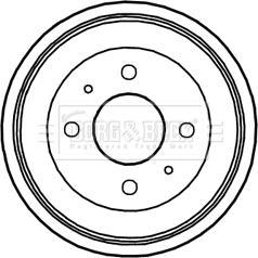 Borg & Beck BBR7244 - Тормозной барабан autospares.lv