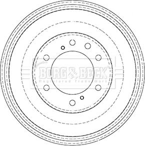 Borg & Beck BBR7245 - Тормозной барабан autospares.lv