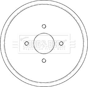 Borg & Beck BBR7252 - Тормозной барабан autospares.lv