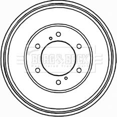 Borg & Beck BBR7200 - Тормозной барабан autospares.lv