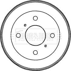 Borg & Beck BBR7202 - Тормозной барабан autospares.lv