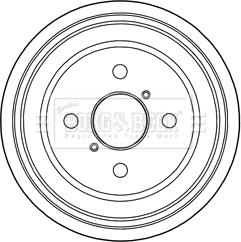 Borg & Beck BBR7217 - Тормозной барабан autospares.lv