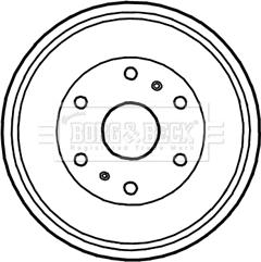 Borg & Beck BBR7234 - Тормозной барабан autospares.lv