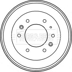 Borg & Beck BBR7230 - Тормозной барабан autospares.lv