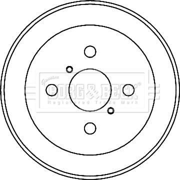 Borg & Beck BBR7231 - Тормозной барабан autospares.lv