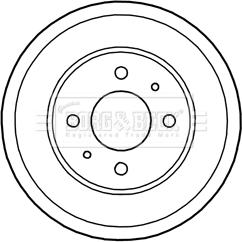 Borg & Beck BBR7222 - Тормозной барабан autospares.lv