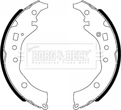 Borg & Beck BBS6493 - Комплект тормозных колодок, барабанные autospares.lv