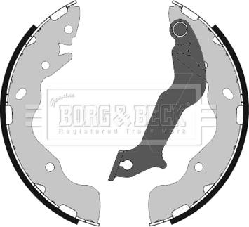 Borg & Beck BBS6465 - Комплект тормозных колодок, барабанные autospares.lv