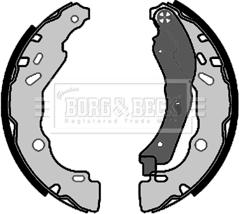 Borg & Beck BBS6463 - Комплект тормозных колодок, барабанные autospares.lv