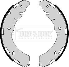 Borg & Beck BBS6435 - Комплект тормозных колодок, барабанные autospares.lv