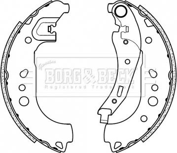 Borg & Beck BBS6508 - Комплект тормозных колодок, барабанные autospares.lv