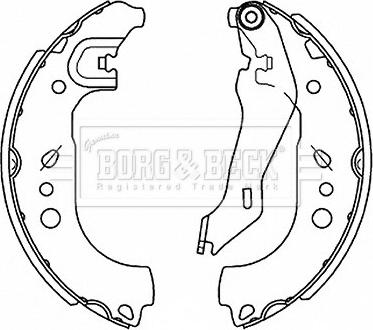 Borg & Beck BBS6514 - Комплект тормозных колодок, барабанные autospares.lv