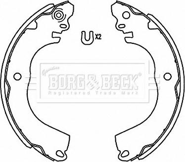 Borg & Beck BBS6516 - Комплект тормозных колодок, барабанные autospares.lv