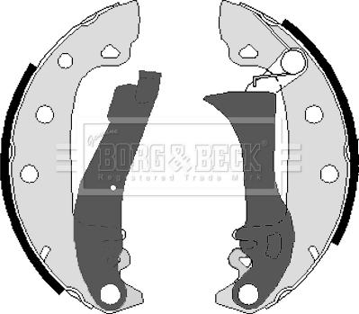 Borg & Beck BBS6095 - Комплект тормозных колодок, барабанные autospares.lv