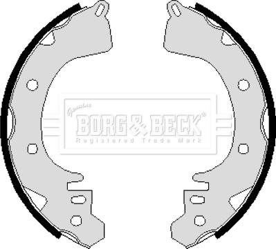 Borg & Beck BBS6098 - Комплект тормозных колодок, барабанные autospares.lv