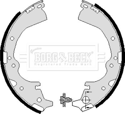 Borg & Beck BBS6040 - Комплект тормозных колодок, барабанные autospares.lv