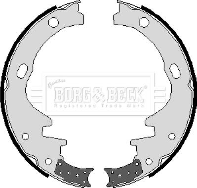 Borg & Beck BBS6054 - Комплект тормозных колодок, барабанные autospares.lv