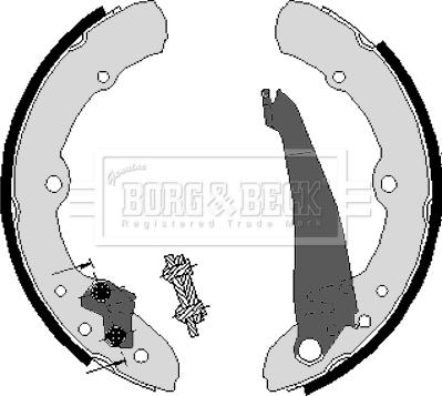 Borg & Beck BBS6051 - Комплект тормозных колодок, барабанные autospares.lv