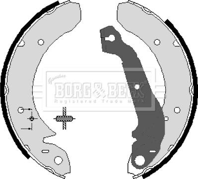 Borg & Beck BBS6053 - Комплект тормозных колодок, барабанные autospares.lv