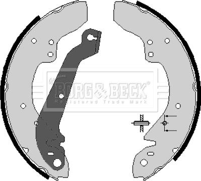 Borg & Beck BBS6064 - Комплект тормозных колодок, барабанные autospares.lv