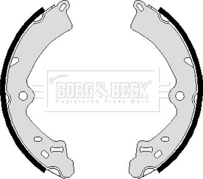 Borg & Beck BBS6062 - Комплект тормозных колодок, барабанные autospares.lv