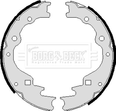 Borg & Beck BBS6009 - Комплект тормозных колодок, барабанные autospares.lv