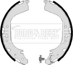 Borg & Beck BBS6004 - Комплект тормозных колодок, барабанные autospares.lv