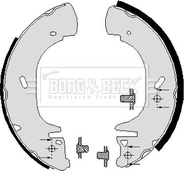 Borg & Beck BBS6005 - Комплект тормозных колодок, барабанные autospares.lv