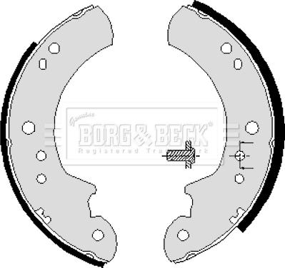 Borg & Beck BBS6008 - Комплект тормозных колодок, барабанные autospares.lv