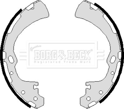 Borg & Beck BBS6019 - Комплект тормозных колодок, барабанные autospares.lv