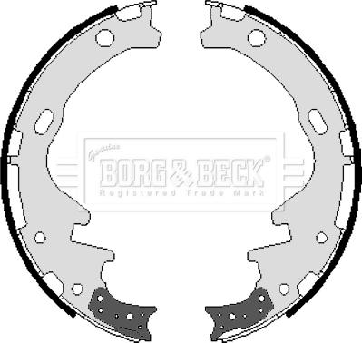 Borg & Beck BBS6010 - Комплект тормозных колодок, барабанные autospares.lv