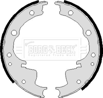 Borg & Beck BBS6013 - Комплект тормозных колодок, барабанные autospares.lv