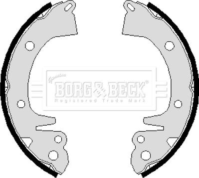 Borg & Beck BBS6085 - Комплект тормозных колодок, барабанные autospares.lv