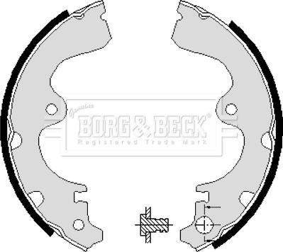 Borg & Beck BBS6088 - Комплект тормозных колодок, барабанные autospares.lv