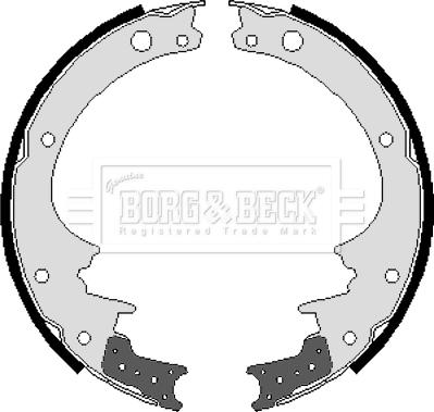 Borg & Beck BBS6039 - Комплект тормозных колодок, барабанные autospares.lv