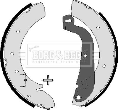 Borg & Beck BBS6030 - Комплект тормозных колодок, барабанные autospares.lv